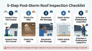 5 Step Post Storm Roof Inspection Checklist