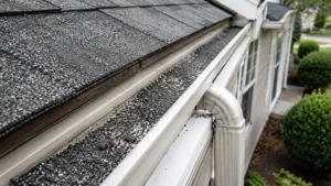 Granule Buildup In Gutters Signals Shingle Wear