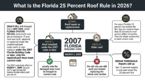 Florida 25 Percent Roof Rule Flowchart